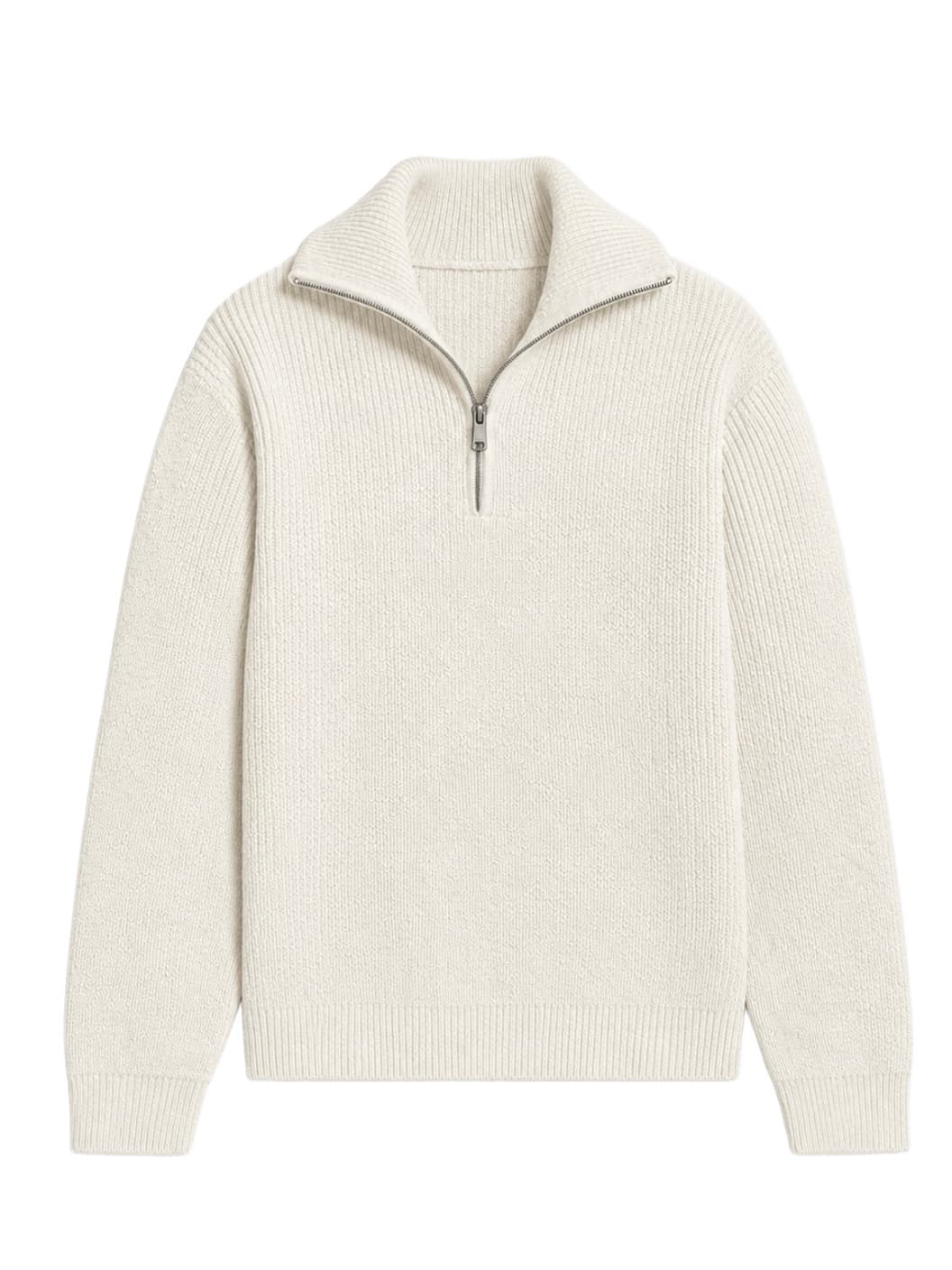 QUARTER ZIP - OFF WHITE 